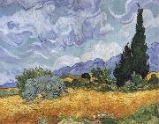 A Wheatfield,with Cypresses